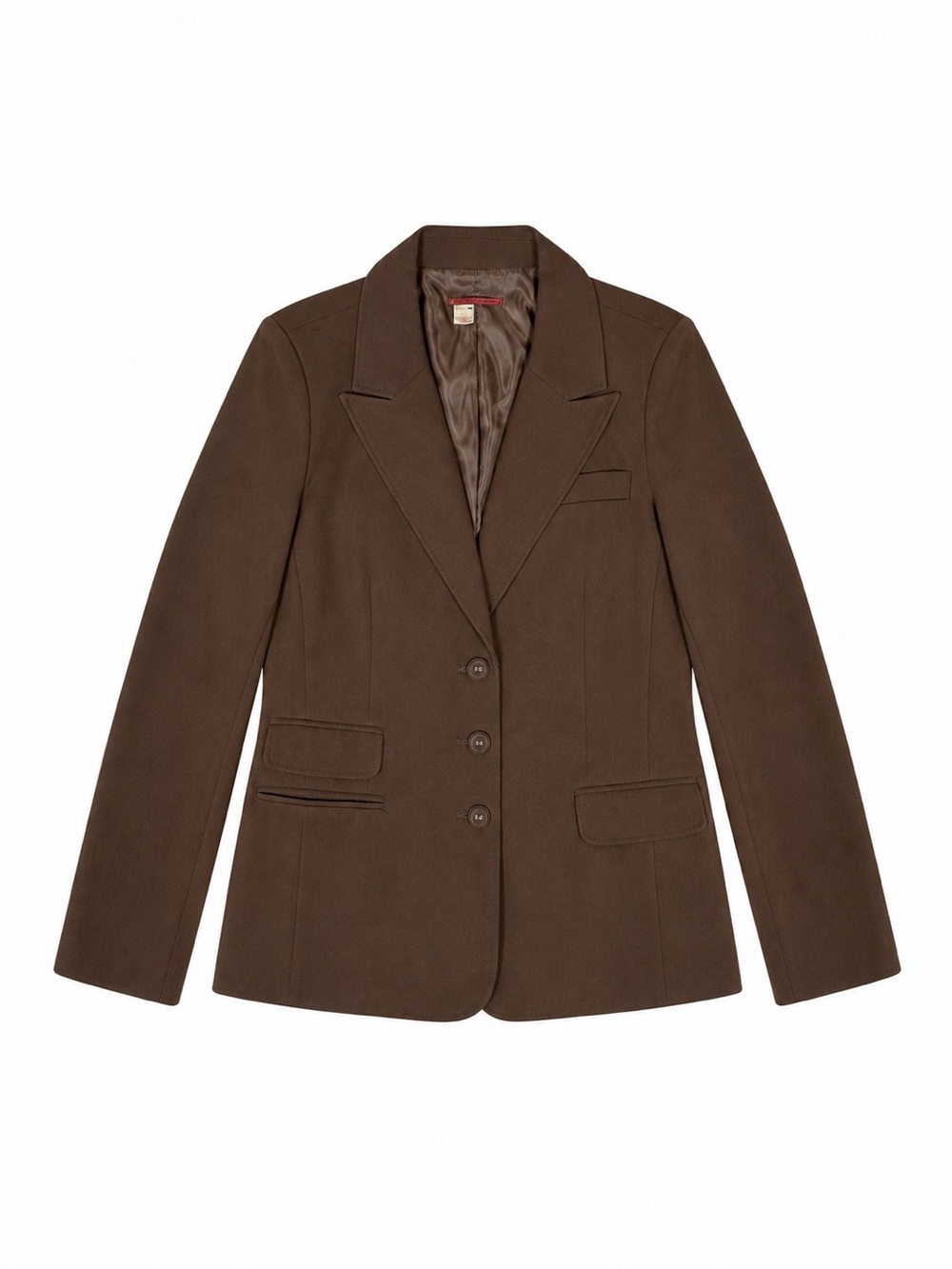 Anthropologie Tapemeasure Vintage Blazer Jacket Brown Tailored Quiet Luxury 12 - Picture 2 of 6